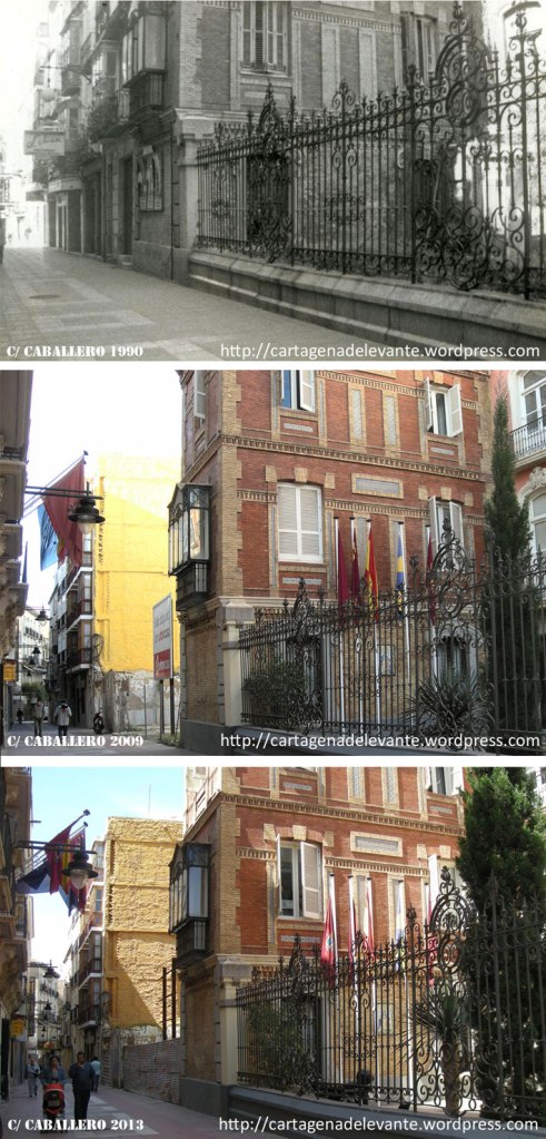 Calle del caballero en distintas fechas